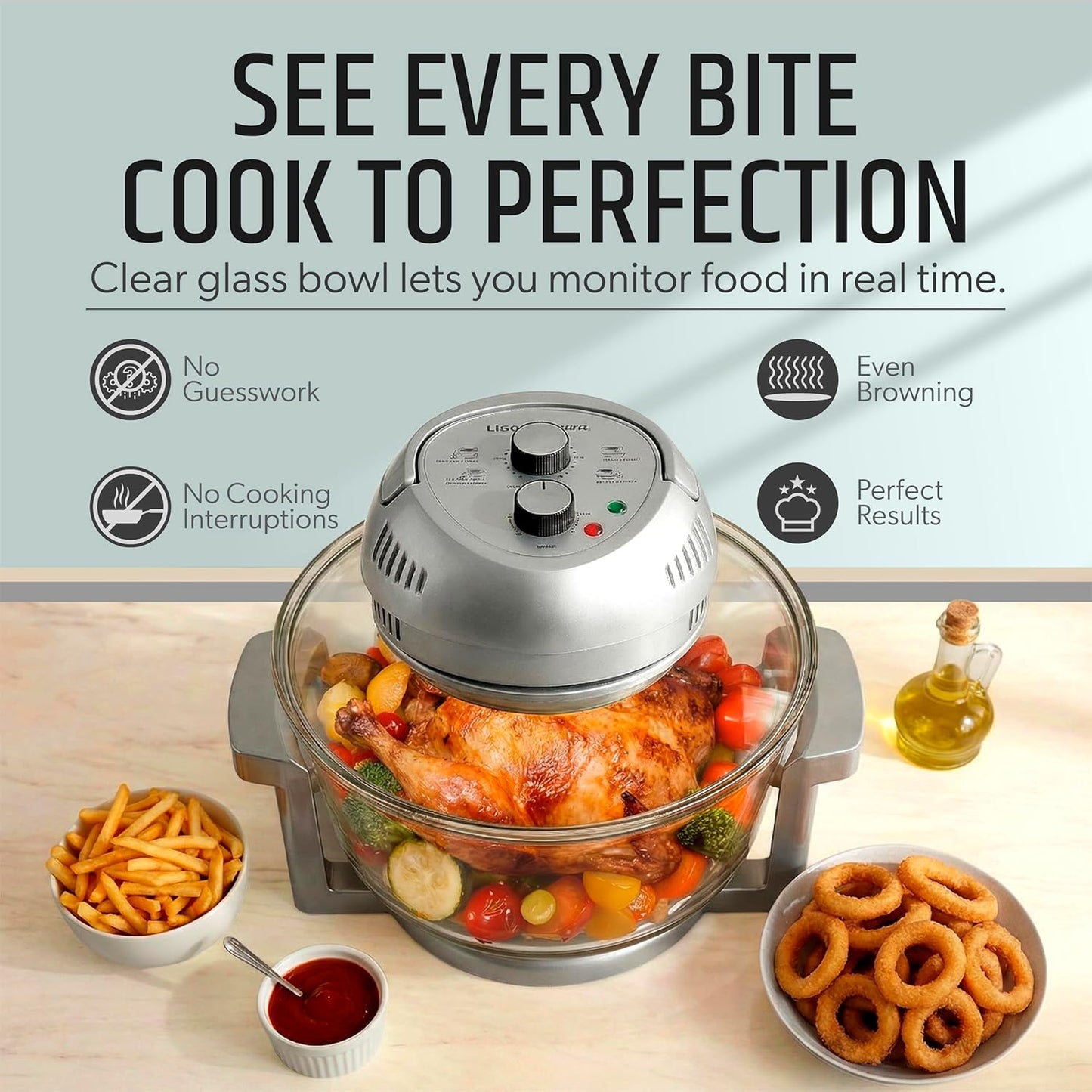 Granitestone Glass Air Fryer XL — 16L Oil-Free Convection Oven